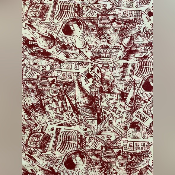 Harry Potter Hogwarts Maurader’s Map Cropped Toggle Sweatshirt Size M - Picture 2 of 9